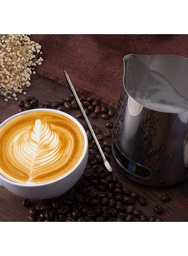 Generic - Coffee Milk Frothing Pitcher With Built-In Thermometer Silver 510ml - Image 1