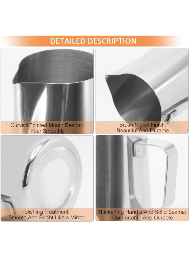 Generic - Coffee Milk Frothing Pitcher With Built-In Thermometer Silver 510ml - Image 1
