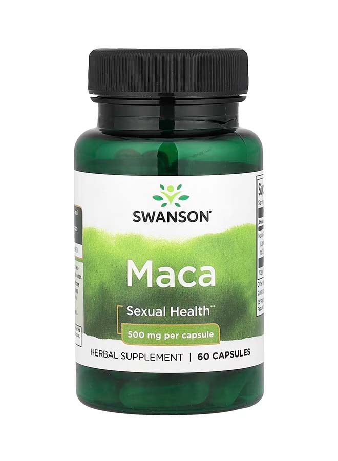 SWANSON Maca, 500 mg, 60 Capsules Packaging May Vary  - Image 1