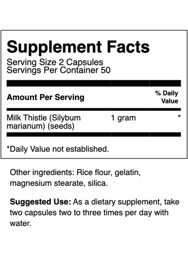 SWANSON - Full Spectrum Milk Thistle, 500 mg, 100 Capsules Packaging May Vary - Image 1