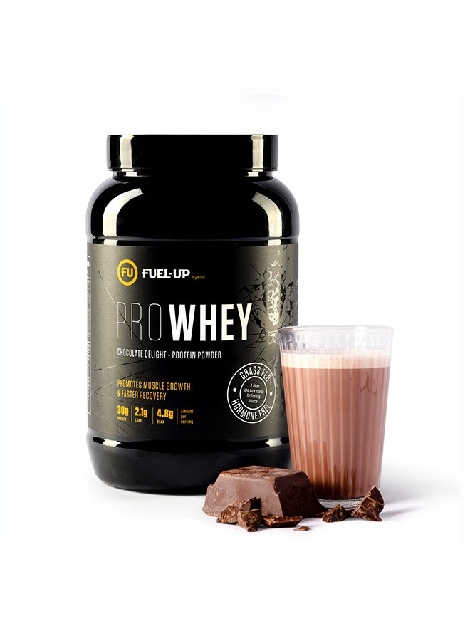 Pro Whey- Chocolate Delight Flavour, Whey Protein Powder,30G Protein,2.1G Carb And 4.8G Bcaas Per Serving, 28Servings,2Lbs(907G)