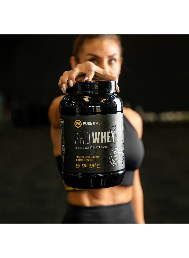 Pro Whey- Chocolate Delight Flavour, Whey Protein Powder,30G Protein,2.1G Carb And 4.8G Bcaas Per Serving, 28Servings,2Lbs(907G)