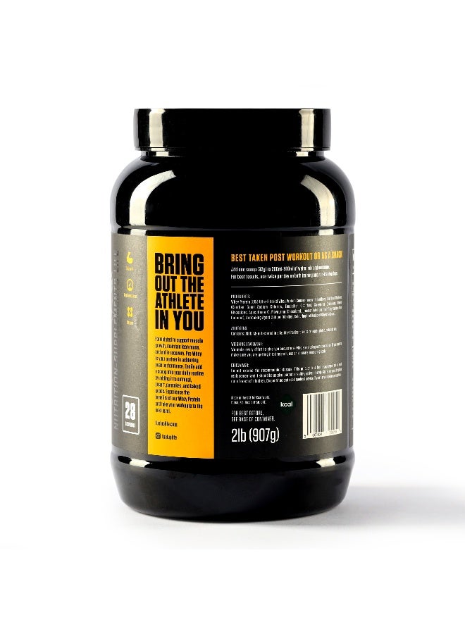 Pro Whey- Chocolate Delight Flavour, Whey Protein Powder,30G Protein,2.1G Carb And 4.8G Bcaas Per Serving, 28Servings,2Lbs(907G)