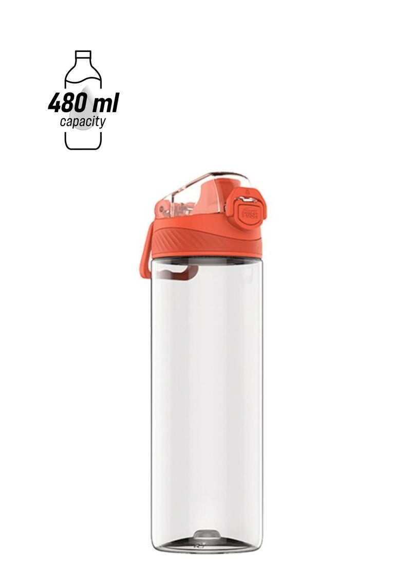 Xiaomi Quance Sports Water Bottle Clear/Orange - Image 1