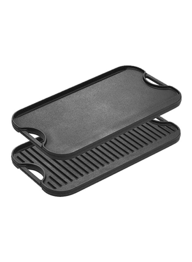 LODGE Reversible Griddle Pan Black 20x10.5x0.8inch  - Image 1