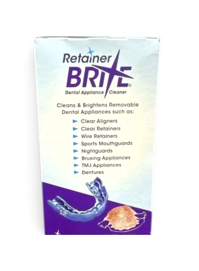 Retainer Brite Tablets for Cleaner Retainers and Dental Appliances - 96 Count Packaging May Vary White - Image 2
