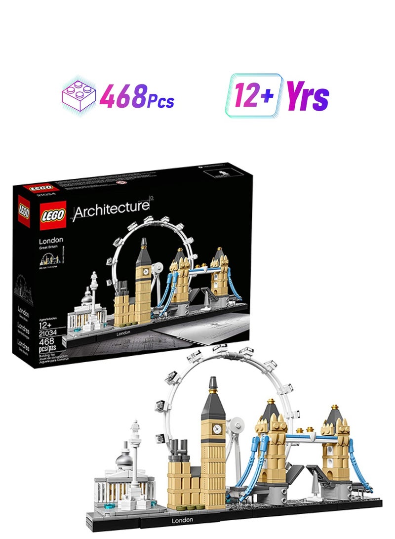 LEGO 21034 468-Piece Architecture London Building Toy Set 21034 468 12+ Years  - Image 1