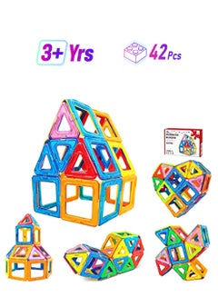 Jasonwell 42-Piece Magnetic Tiles Building Block Set 42  - Image 1