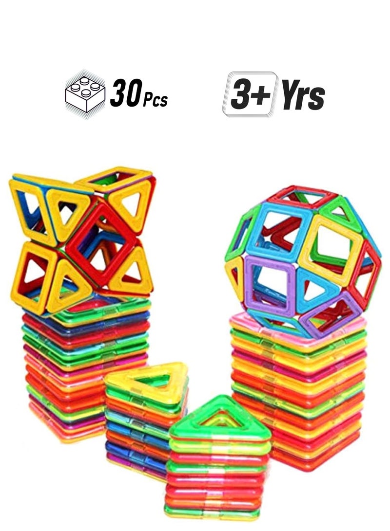 Tesco-Power 30-Piece Magnetic Building Blocks Set Unique Design And Durable Premium Quality 30 - Image 1