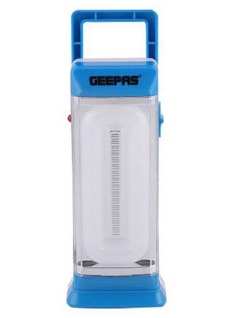 GEEPAS Rechargeable Emergency Lantern, LED Flashlight | 20 Pcs SMD Hi-Power Luminous LEDs | 4 Hours Working (Weak Light) | Suitable for Power Outages White/Blue - Image 1