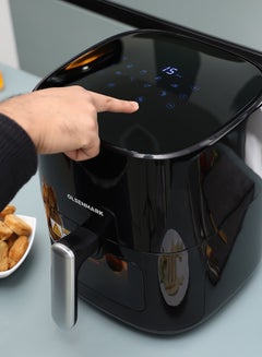 Olsenmark Air Fryer Oil Free Fryer with Cool Touch Handle, non stick frying pot and tray, easy to read and adjustable display 6 L 1500 W OMAF2254J Black/White  - Image 2