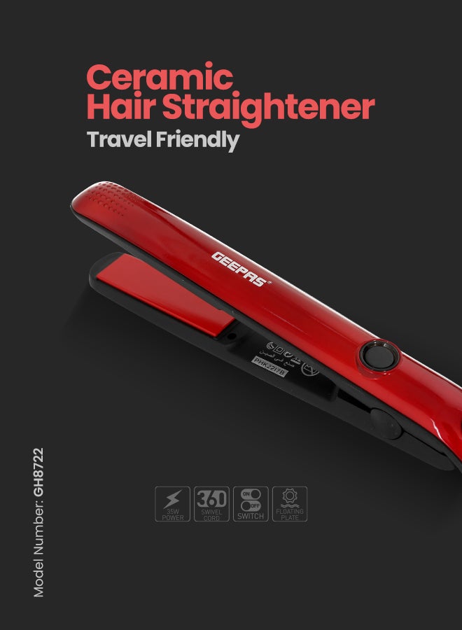 Ceramic Hair Straightener  220-240V Red/Black 350grams - pnsku/N26288094A/45/_/1717404520/b2f6d999-9d39-4ee3-af64-1ea91436326a