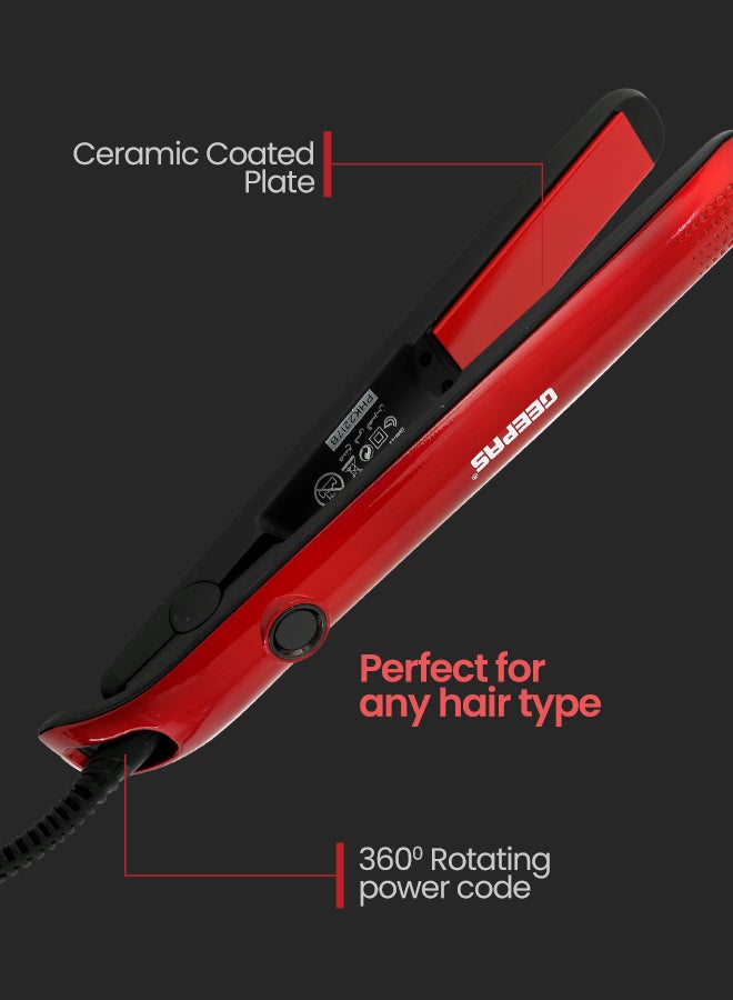 Ceramic Hair Straightener  220-240V Red/Black 350grams - pnsku/N26288094A/45/_/1717404521/e9cfcb2a-cb72-4d2a-b26c-e6b6f1768fdb