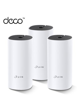 Deco M4 (3-Pack) AC1200 Gigabit Advanced Whole Home Mesh Wi-Fi System, Coverage for 3-5 Bedroom Houses, 100 Devices Connectivity, Parental Controls, Replaces WiFi Router and Extender, Works with Alexa White - pnsku/N26341316A/45/_/1746540102/7f7deba3-8cae-4e11-8819-20504b8382e8