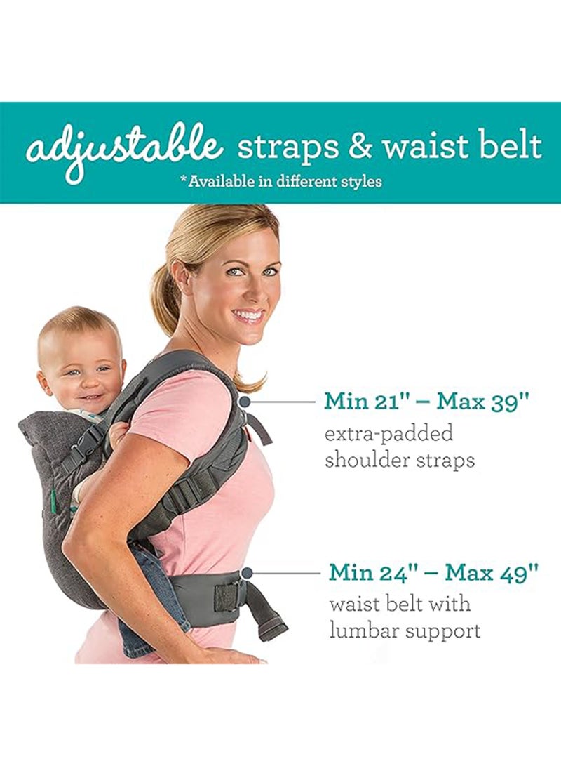 infantino - 4-In-1 Flip Advanced Convertible Baby Carrier, Grey, 8 Kg To 36 Kg - Image 1