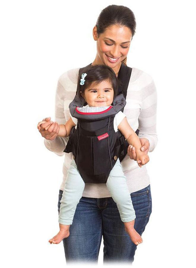 infantino Swift Classic Spacious And Comfortable Baby Carrier With Padded Head Support For Both Rear And Front Facing - Black - Image 2