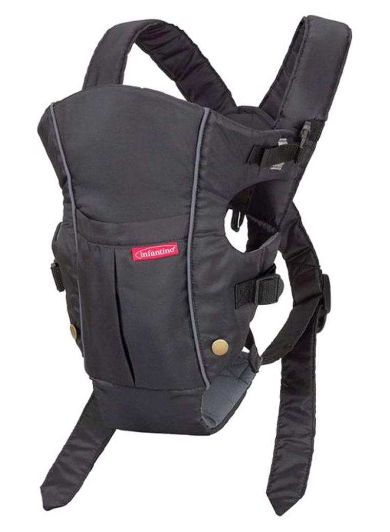 infantino Swift Classic Spacious And Comfortable Baby Carrier With Padded Head Support For Both Rear And Front Facing - Black - Image 1