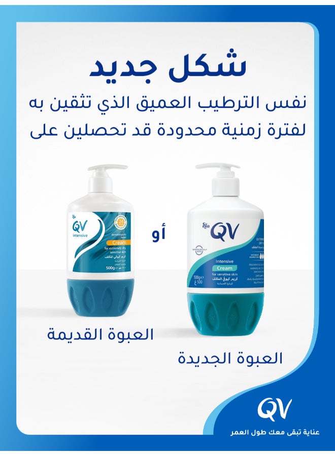 QV Rich, Concentrated Triple-Moisturising Cream (500g) with 10% Glycerin for 24-Hour Hydration - Relieves Eczema & Very Dry Skin, Preservative-Free 500grams - Image 1