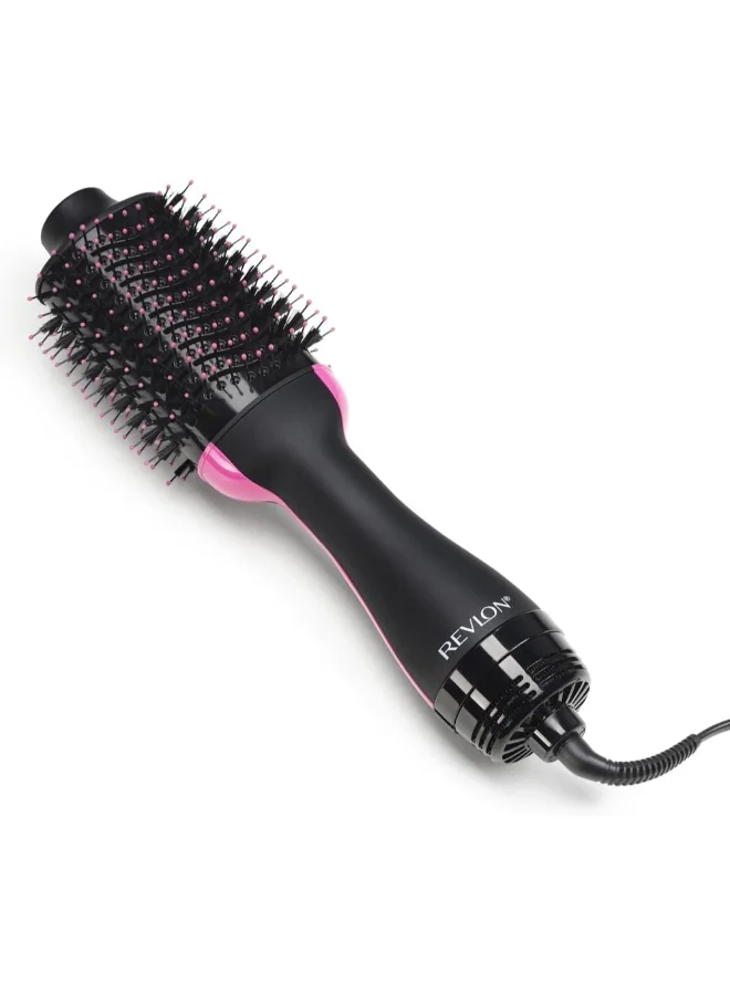Revlon One Step Hair Dryer & Volumizer, 2 heat setting plus cool setting, 1100 Watts Black/Pink