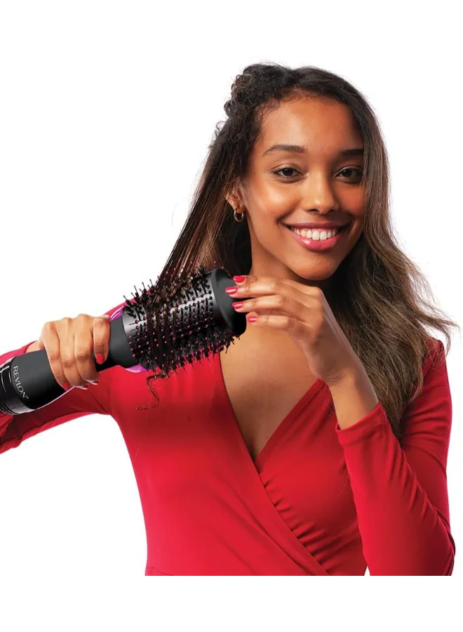 Revlon One Step Hair Dryer & Volumizer, 2 heat setting plus cool setting, 1100 Watts Black/Pink
