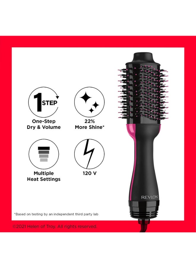 Revlon One Step Hair Dryer & Volumizer, 2 heat setting plus cool setting, 1100 Watts Black/Pink - Image 3