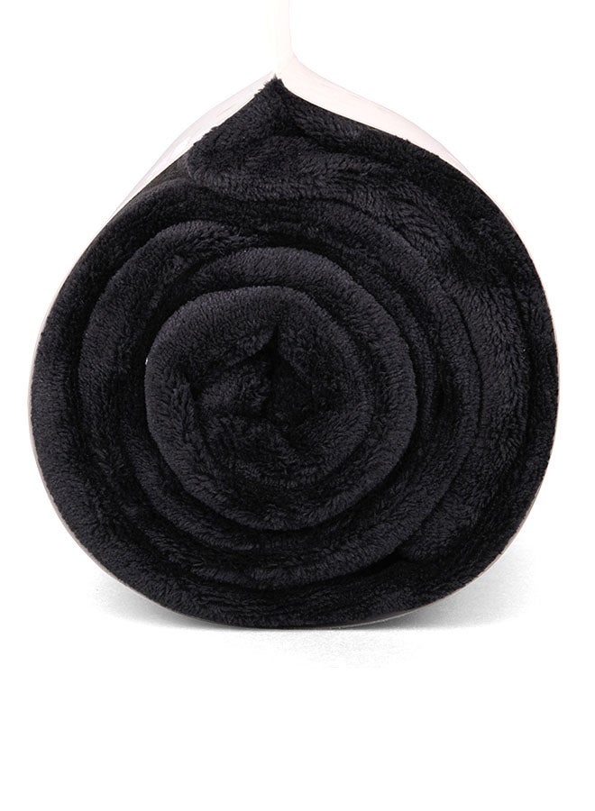 منترا بطانية مصنوعة من المايكروفايبر مايكروفايبر أسود 130X180سم - Image 2