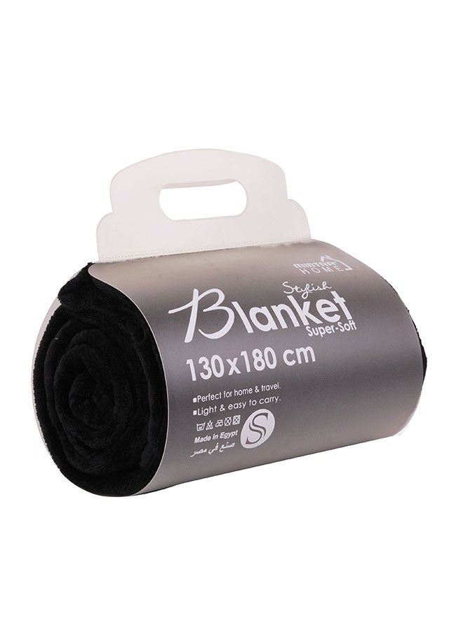 منترا بطانية مصنوعة من المايكروفايبر مايكروفايبر أسود 130X180سم - Image 1