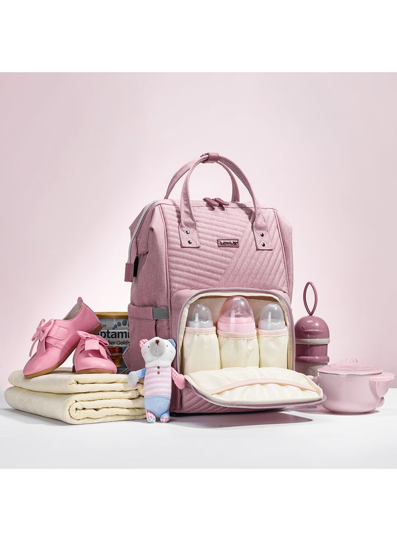 Multifunction Travel Backpack Diaper Bag - Nova Pink - pnsku/N26476308A/45/_/1706170114/5395ae06-e278-408b-a14b-9e2f8346efc3