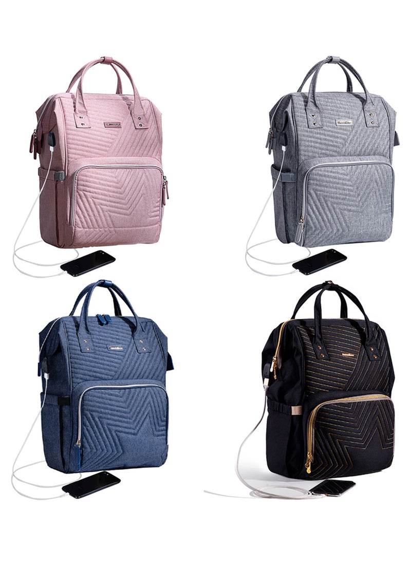 Sunveno - Multifunction Travel Backpack Diaper Bag - Nova Grey - Image 1