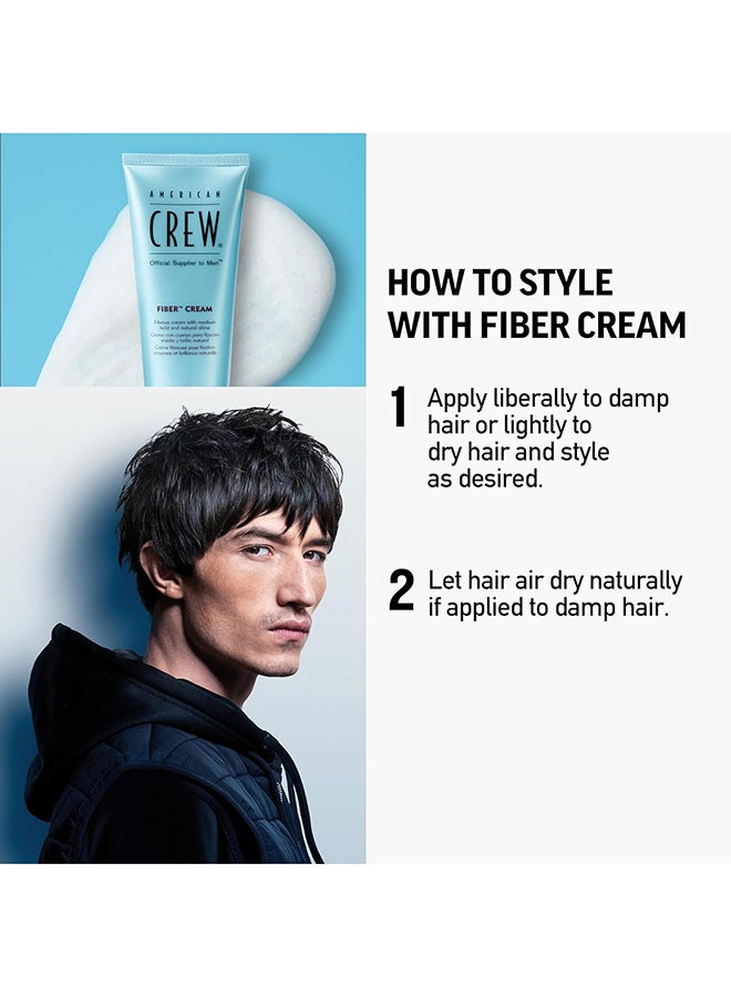 AMERICAN CREW - Fiber Cream With Medium Hold And Shine For Flexibility And Control For All Hair Types 100ml - Image 1