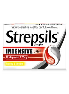 Strepsils Intensive Honey And Lemon Contains Anti-Inflammatory Flurbiprofen Fast And Long Lasting Relief From Painful Sore Throats 16 Lozenges  - Image 2