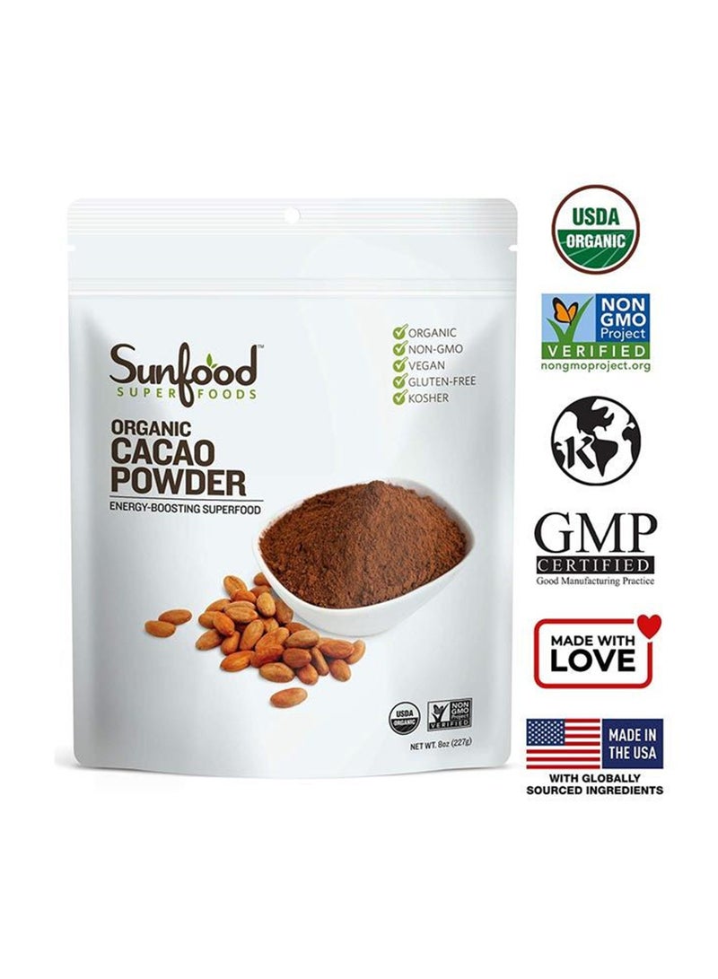 Organic Cacao Powder Energy Boosting Superfood 227G