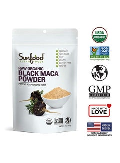 sunfood superfoods Raw Organic Black Maca Powder Potent Adaptogenic Root 114G  - Image 2