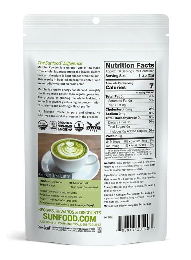 sunfood superfoods - Organic Matcha Green Tea Powder - Image 1