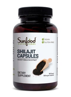 sunfood superfoods Sunfood Superfoods Shilajit Capsules Ancient Himalayan Extract 500 Mg 90 Count  - Image 1