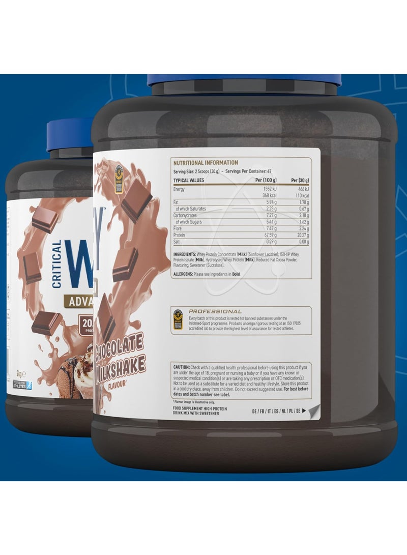 Applied Nutrition Critical Whey Advanced Protein Blend - Chocolate Milkshake - 67 Servings -2Kg - Image 4