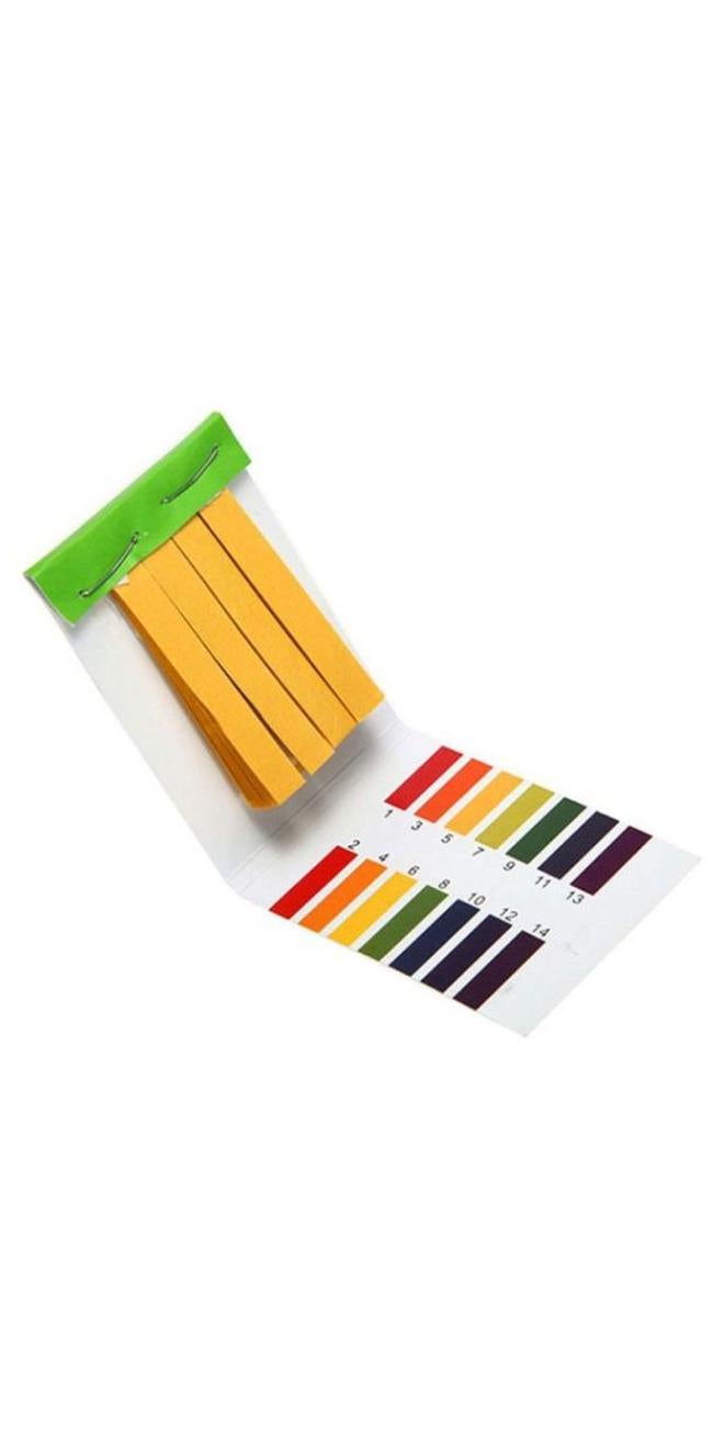 بلولانز 80 شريحة من أوراق فحص درجات الحموضة PH حمضية وقاعدية أصفر One Size - Image 1