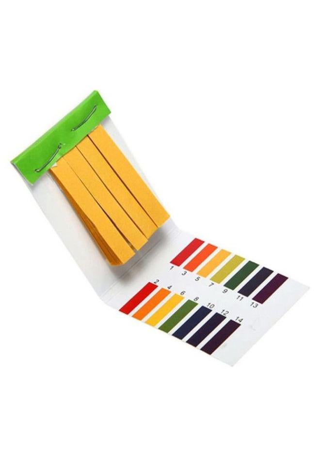 بلولانز 80 شريحة من أوراق فحص درجات الحموضة PH حمضية وقاعدية أصفر One Size - Image 1