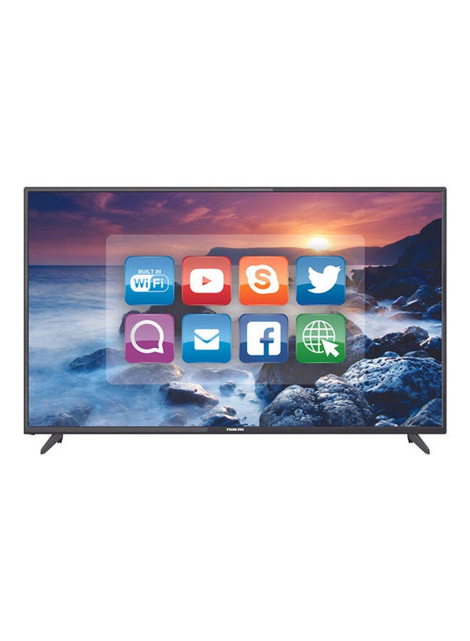 43 Inch Smart LED TV | Built-In Wi-Fi, Smart Apps, 2 HDMI Ports, 1GB RAM | 16W Speakers, Quad-Core Processor | Ultra-Slim Frame, Sleep Timer, Auto Power Off | Multilingual OSD, 60HZ - NTV4300SLED Black 