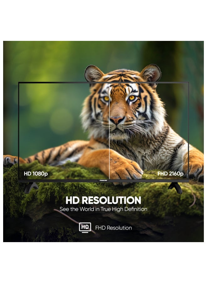 42 Inch Smart LED TV | Built-In Wi-Fi, Smart Apps, 2 HDMI Ports, 1GB RAM | 16W Speakers, Quad-Core Processor | Ultra-Slim Frame, Sleep Timer, Auto Power Off | Multilingual OSD, 60HZ - NTV4300SLEDN2 / NTV4300SLED Black