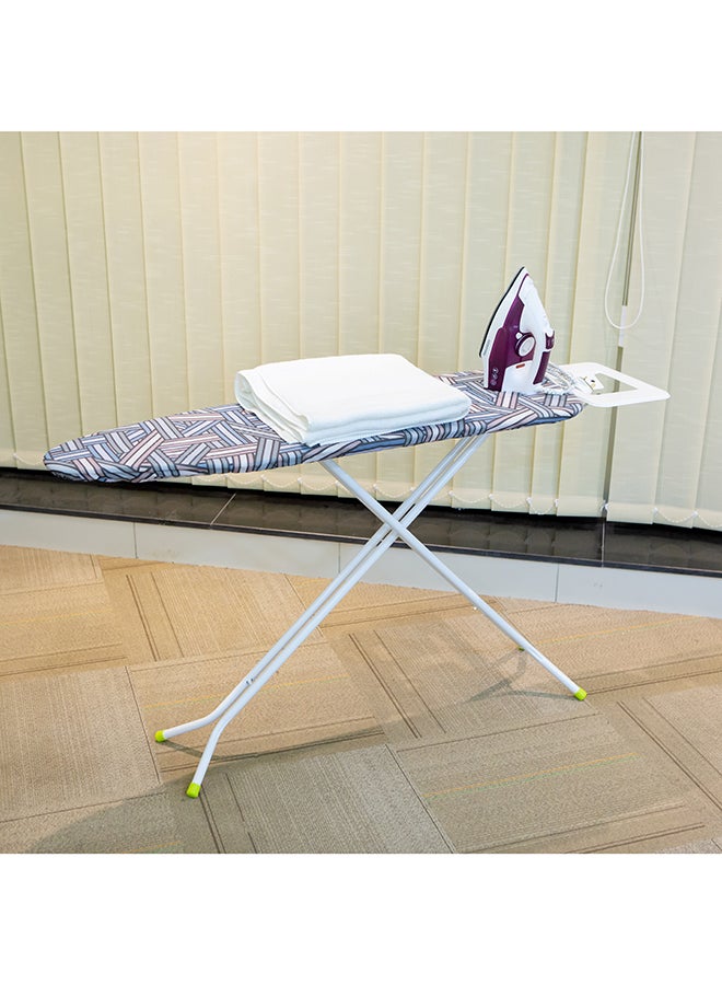 Ironing Board, 100% Cotton Cover 8Mm Foam Pad, 110 X 34 Cm Ironing Area, Adjustable Height Upto 83 Cm, Folds Flat For Easy Storage, Sturdy Sleek And Heavy Duty, Multi Color, Assorted Color, 35 X 6 X 140Cm, Made In Turkey Assorted Colour 110x34cm