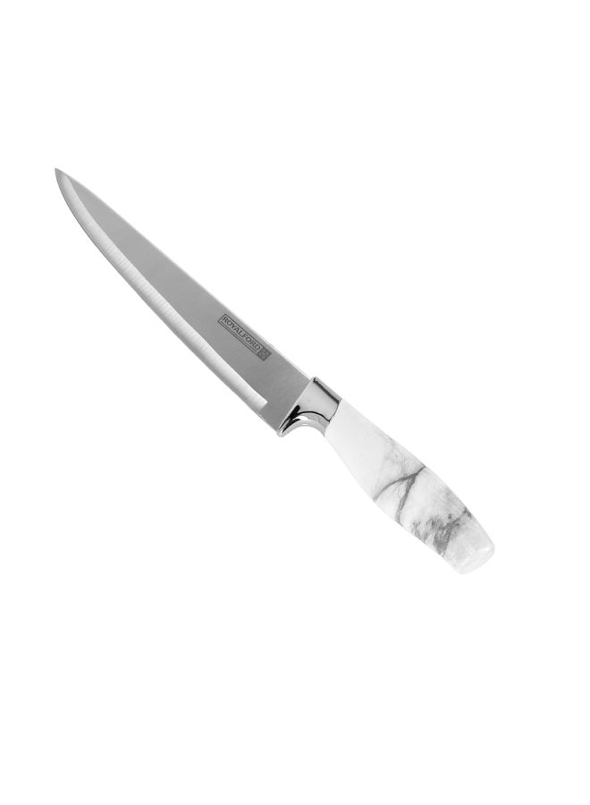 Royalford Marble Designed Slicer Knife Silver/Black 8inch  - Image 1