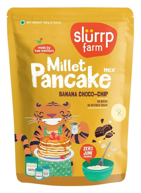 Banana Choco Chip And Supergrains Instant Millet Pancake Mix bananas 150grams