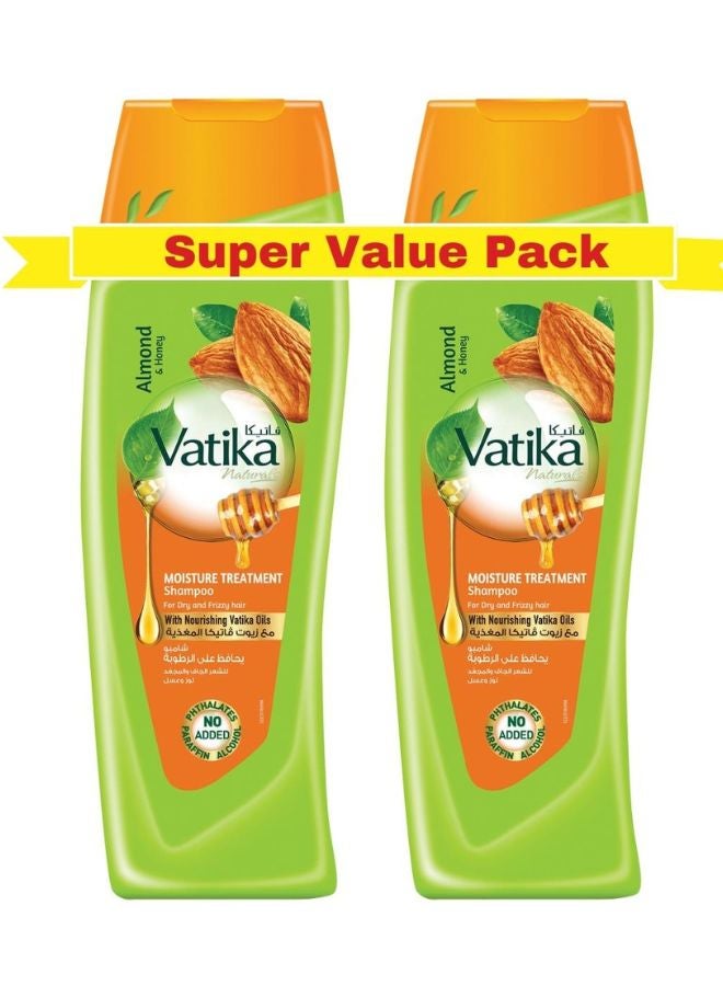 Vatika Naturals Moisture Treatment Shampoo Enriched With Almond And Honey Extracts Pack Of 2 400ml - Image 1