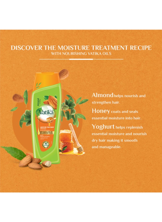 Vatika Naturals Moisture Treatment Shampoo Enriched With Almond And Honey Extracts Pack Of 2 400ml - Image 3