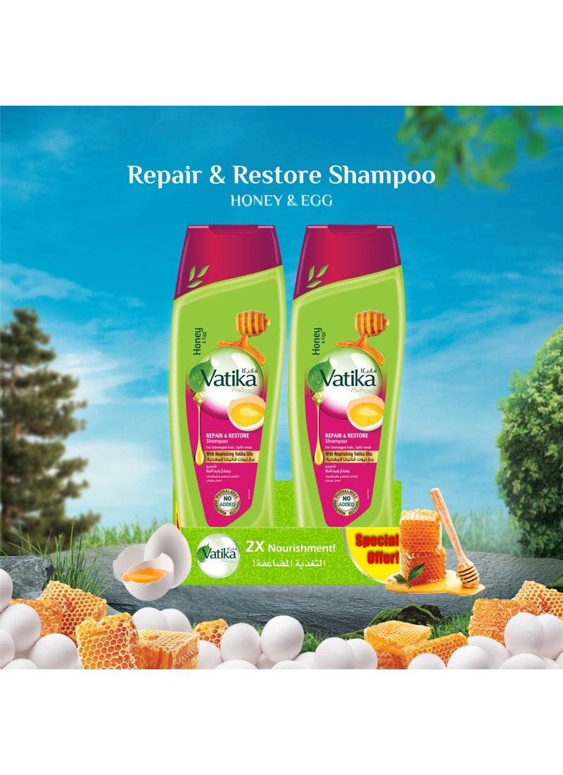 Vatika Naturals Repair And Restore Shampoo Pack of 2 350ml - Image 5