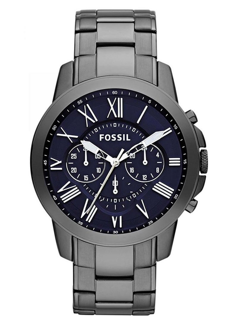 فوسيل ساعة كرونوغراف ستانلس ستيل مقاومة للماء FS4831 - 44 ملم - رمادي معدني - Image 1