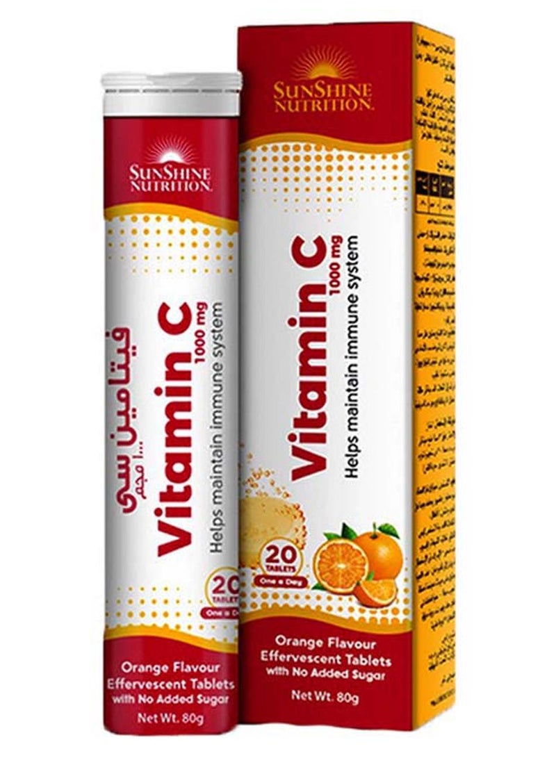 SUNSHINE NUTRITION Vitamin C 20 Tablets Helps Maintain Immune System - Image 1