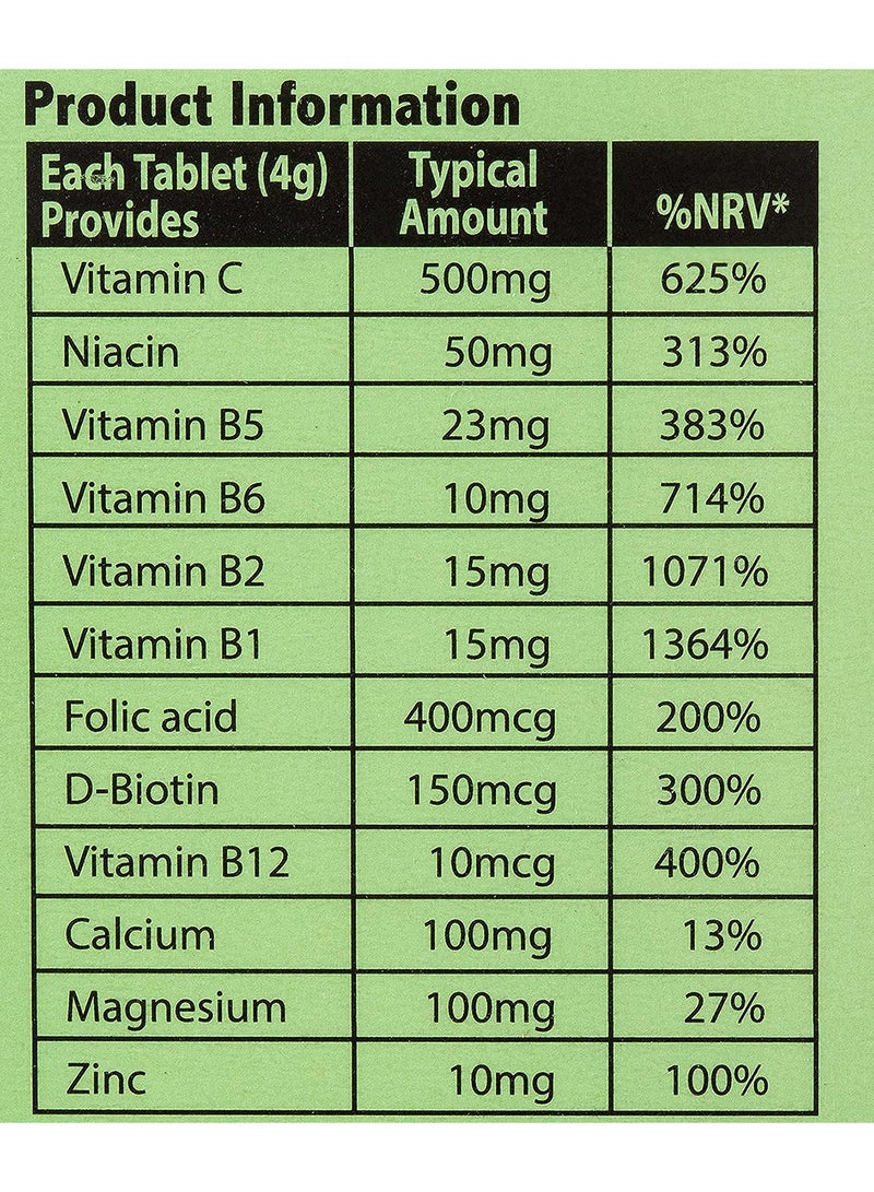 SUNSHINE NUTRITION - Effervescent Tablets Enriched With Calcium, Magnesium And Zinc Orange Flavour Supports Mental Alertness And Physical Energy No Added Sugar 20 Tablets 80G - Image 1