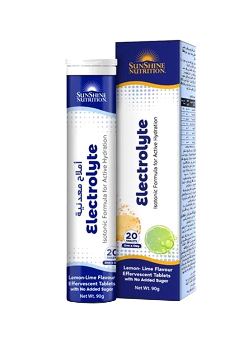 SUNSHINE NUTRITION - Electrolyte 20 Tablets Isotonic Formula For Active Hydration - Image 1